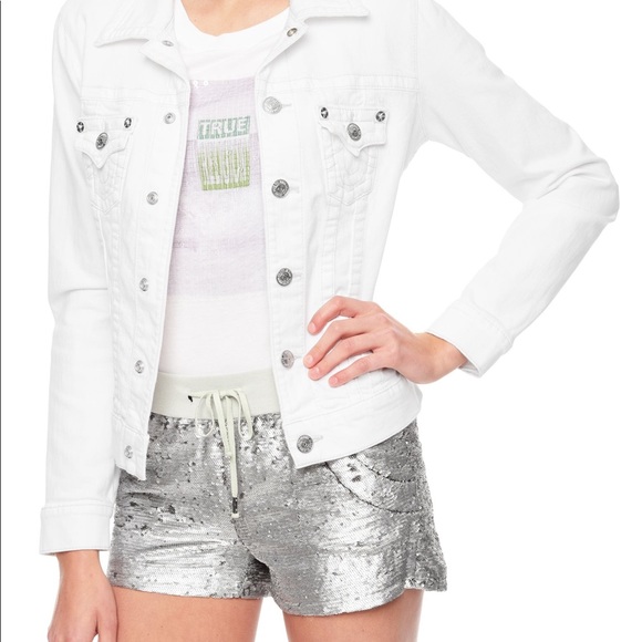 lightweight white denim jacket